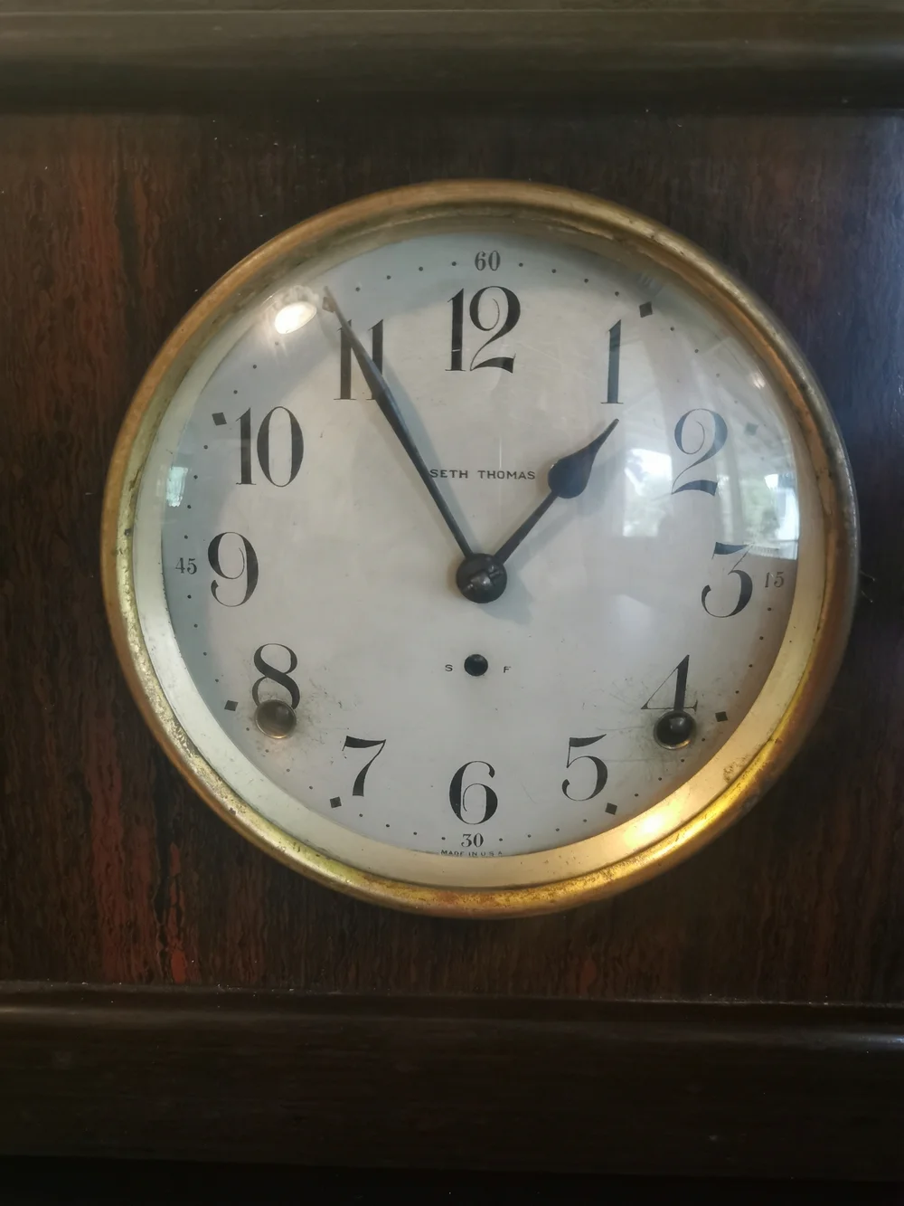 Antique Seth Thomas Shelf Mantle Clock W/Key Working